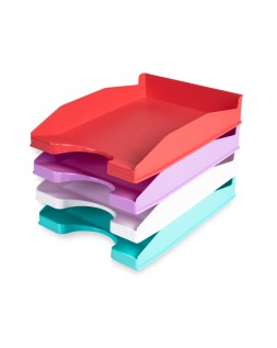 Bandeja sobremesa plastico q-connect lavanda opaco 240x70x340 mm