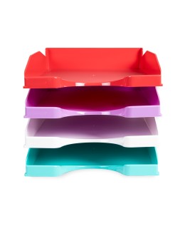 Bandeja sobremesa plastico q-connect lavanda opaco 240x70x340 mm