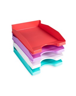 Bandeja sobremesa plastico q-connect lavanda opaco 240x70x340 mm