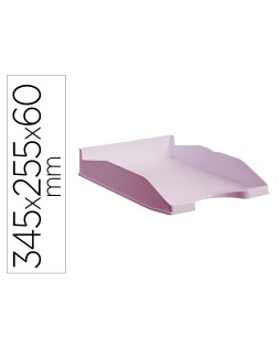 Bandeja sobremesa archivo 2000 antimicrobiana plastico apilable 3 posiciones din a4 y folio rosa 345x255x60 mm