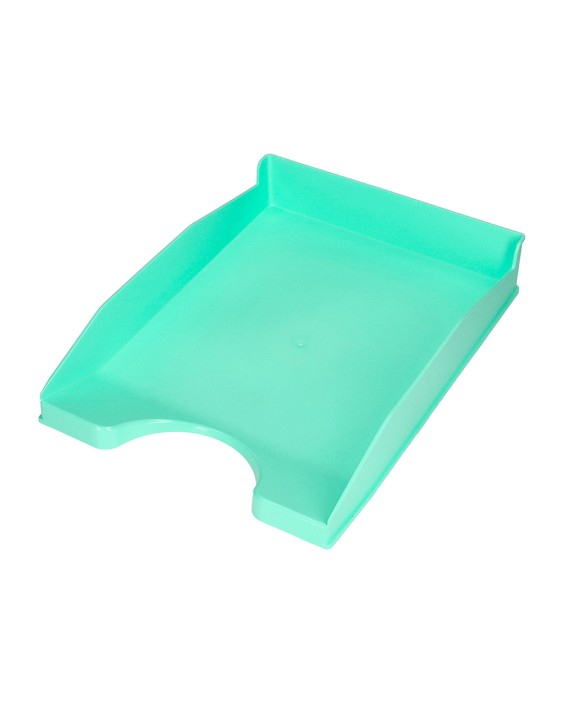 Bandeja sobremesa plastico q-connect verde menta opaco 240x70x340 mm