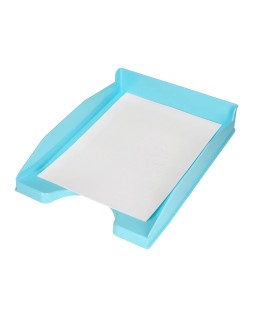 Bandeja sobremesa plastico q-connect celeste opaco 240x70x340 mm
