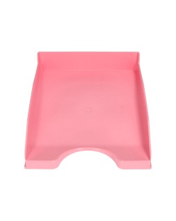 Bandeja sobremesa plastico q-connect rosa pastel opaco 240x70x340 mm
