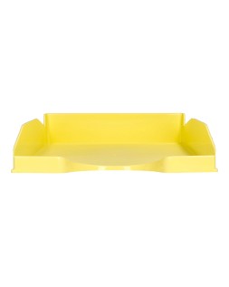 Bandeja sobremesa plastico q-connect amarillo pastel opaco 240x70x340 mm