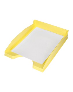 Bandeja sobremesa plastico q-connect amarillo pastel opaco 240x70x340 mm