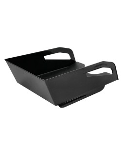 Bandeja sobremesa plastico q-connect gran capacidad con asa negro opaco 386x270x115mm