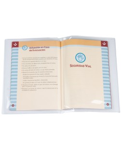 Funda portadocumento cuarto doble 180 micras pvc transparente 220x350mm