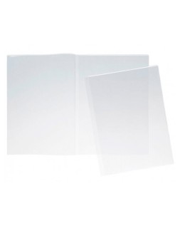 Funda portadocumento q-connect folio doble 180 micras pvc transparente 330x470mm