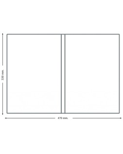 Funda portadocumento q-connect folio doble 180 micras pvc transparente 330x470mm