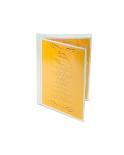Funda portadocumento q-connect folio doble 180 micras pvc transparente 330x470mm