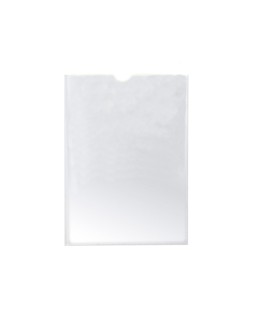 Funda portadocumento q-connect din a6 150 micras pvc transparente con uñero 105x148 mm