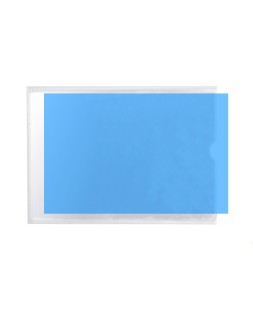 Funda portadocumento q-connect din a6 150 micras pvc transparente con uñero 105x148 mm