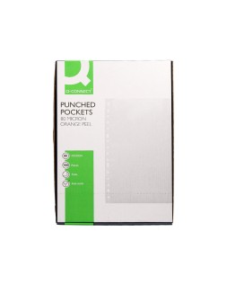 Funda multitaladro q-connect folio 80 mc piel de naranja caja de 100 unidades