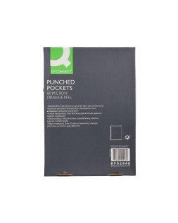 Funda multitaladro q-connect folio 80 mc piel de naranja caja de 100 unidades