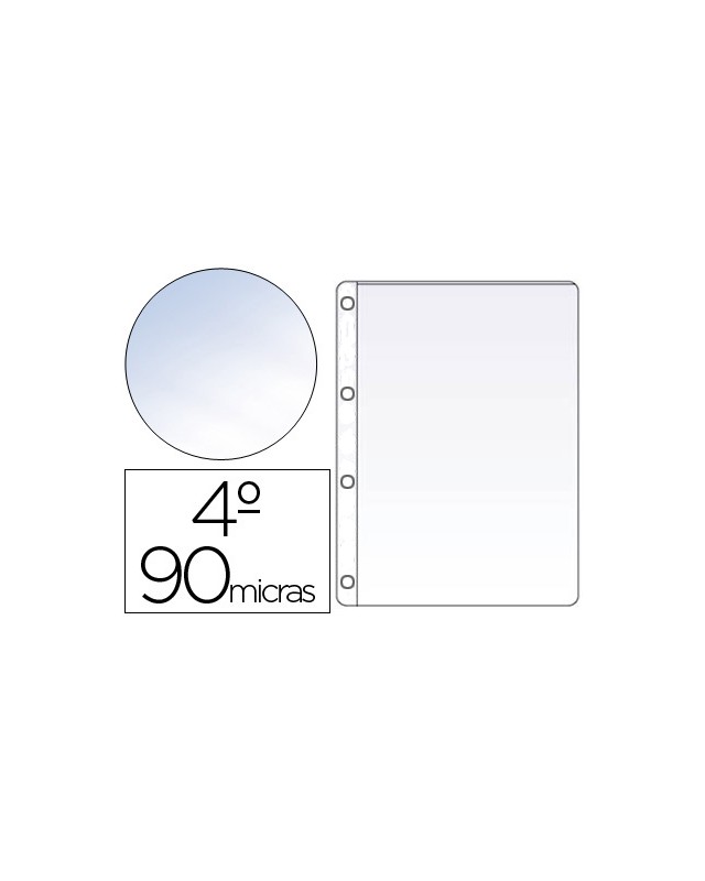Funda saro pvc cuarto cuatro taladros 90 mc cristal caja de 100 unidades
