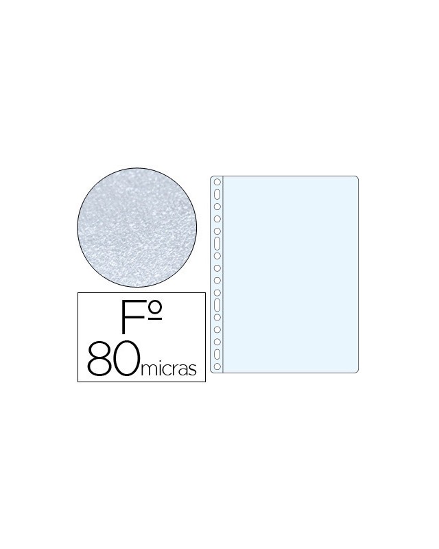 Funda multitaladro esselte folio polipropileno 80 mc 16 taladros piel de naranja caja de 100 unidades