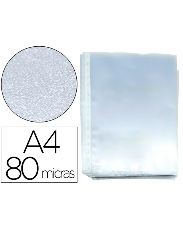 Funda multitaladro esselte din a4 polipropileno 80 mc 16 taladros piel de naranja caja de 100 unidades