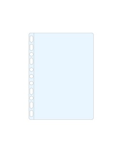 Funda multitaladro esselte din a4 polipropileno 80 mc 11 taladros cristal caja de 100 unidades