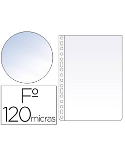 Funda multitaladro esselte folio polipropileno 120 mc cristal caja de 100 unidades