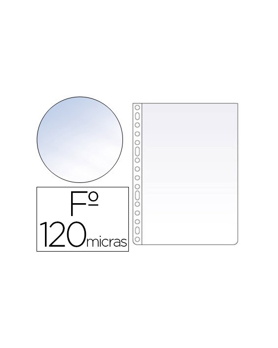 Funda multitaladro esselte folio polipropileno 120 mc cristal caja de 100 unidades
