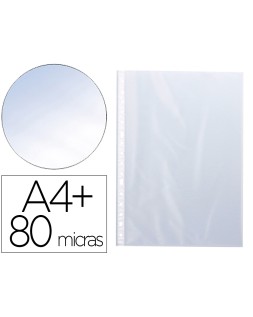 Funda multitaladro q-connect folio 80 mc cristal bolsa de 10 unidades
