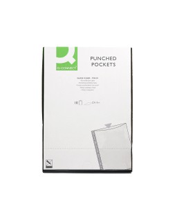 Funda multitaladro q-connect folio 120 mc cristal bolsa de 10 unidades
