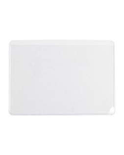 Funda portadocumento q-connect dni 130 micras pvc transparente con uñero 86x54 mm