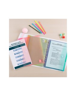 Funda multitaladro djois polipropileno con velcro din a4 pack de 12 unidades colores surtidos
