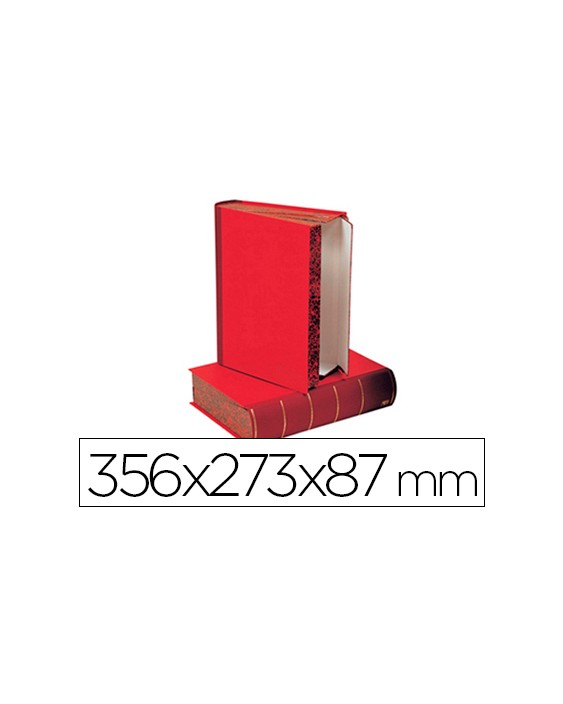 Caja transferencia liderpapel lomo libro de 80 mm color rojo356x273x87 mm