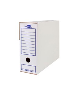 Caja archivo definitivo liderpapel folio prolongado carton reciclado 325g/m2 lomo 116 mm blanco 388x116x275 mm