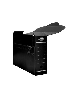 Caja archivo definitivo plastico liderpapel lomo 100 mm negro 360x100x260 mm