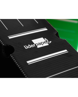 Caja archivo definitivo plastico liderpapel lomo 100 mm negro 360x100x260 mm