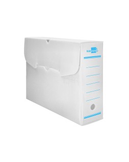 Caja archivo definitivo plastico liderpapel lomo 100 mm blanco 360x100x260 mm