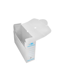 Caja archivo definitivo plastico liderpapel lomo 100 mm blanco 360x100x260 mm