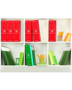 Caja archivo definitivo plastico liderpapel lomo 100 mm rojo 360x100x260 mm
