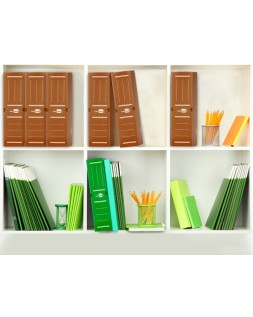 Caja archivo definitivo plastico liderpapel lomo 100 mm marron 360x100x260 mm