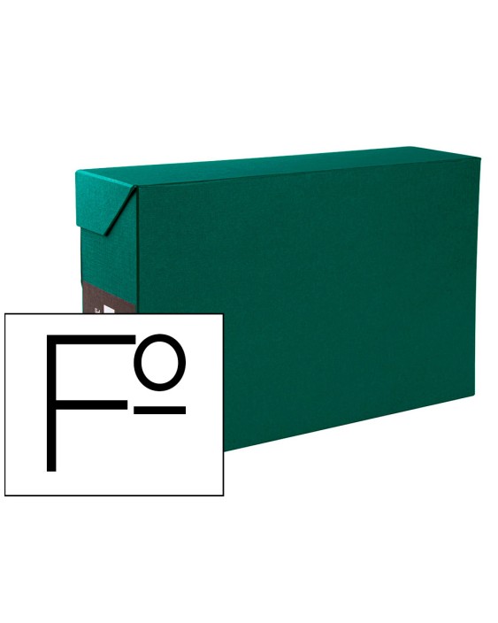Caja transferencia liderpapel folio lomo 118 mm color verde 390x118x260 mm