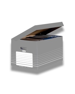 Cajon elba carton color gris para 5 cajas archivo definitivo 345x450x280mm