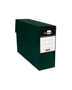 Caja transferencia liderpapel folio con fuelle lomo 110 mm color verde 380x110x260 mm