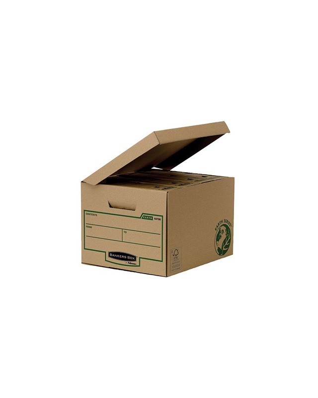 Cajon fellowes carton reciclado para almacenamiento de archivadores capacidad 4 cajas de archivo 80 mm