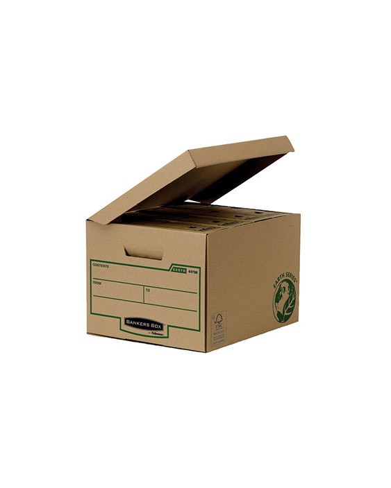 Cajon fellowes carton reciclado para almacenamiento de archivadores capacidad 4 cajas de archivo 80 mm