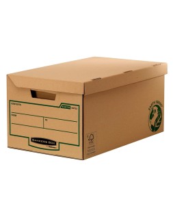 Cajon fellowes carton reciclado para almacenamiento de archivadores capacidad 4 cajas de archivo 80 mm
