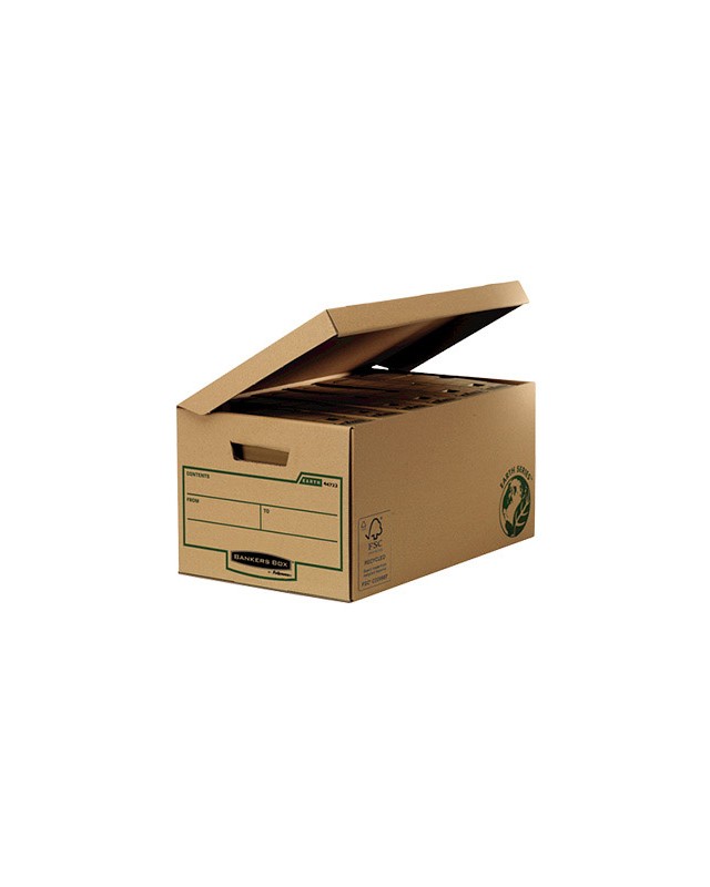 Cajon fellowes carton reciclado para almacenamiento de archivadores capacidad 6 cajas de archivo 80 mm