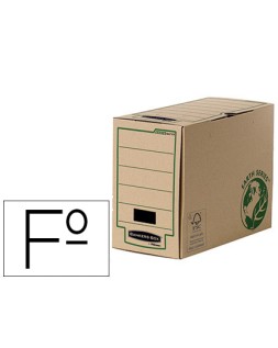 Caja archivo definitivo fellowes folio carton reciclado lomo 150 mm