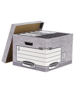 Cajon fellowes carton reciclado para almacenamiento de archivo capacidad 4 cajas de archivo tamaño folio