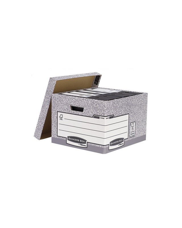 Cajon fellowes carton reciclado para almacenamiento de archivo capacidad 4 cajas de archivo tamaño folio