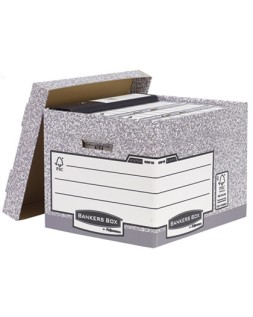 Cajon fellowes carton reciclado para almacenamiento de archivo capacidad 4 cajas de archivo tamaño din a4