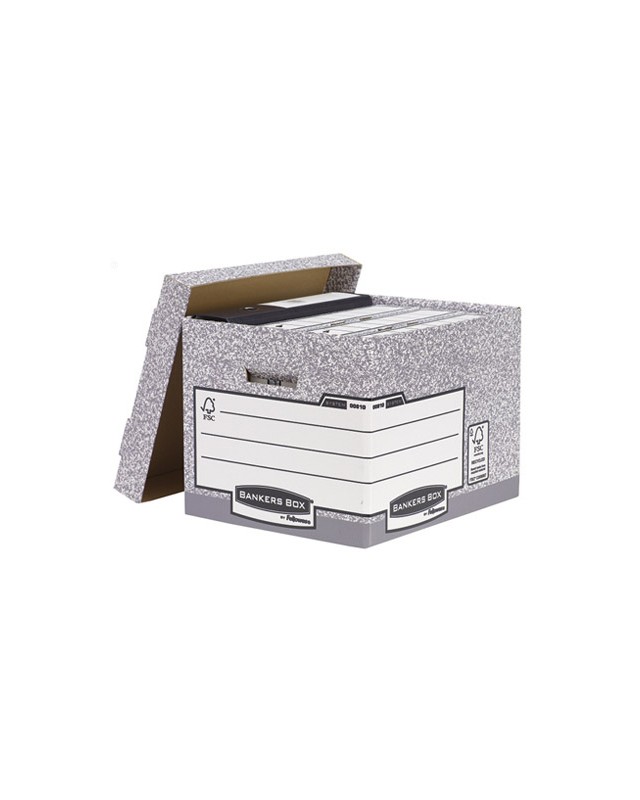 Cajon fellowes carton reciclado para almacenamiento de archivo capacidad 4 cajas de archivo tamaño din a4