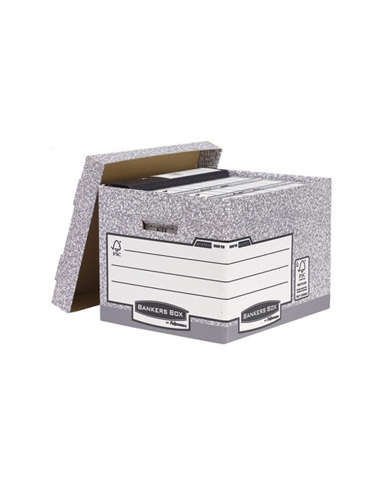 Cajon fellowes carton reciclado para almacenamiento de archivo capacidad 4 cajas de archivo tamaño din a4