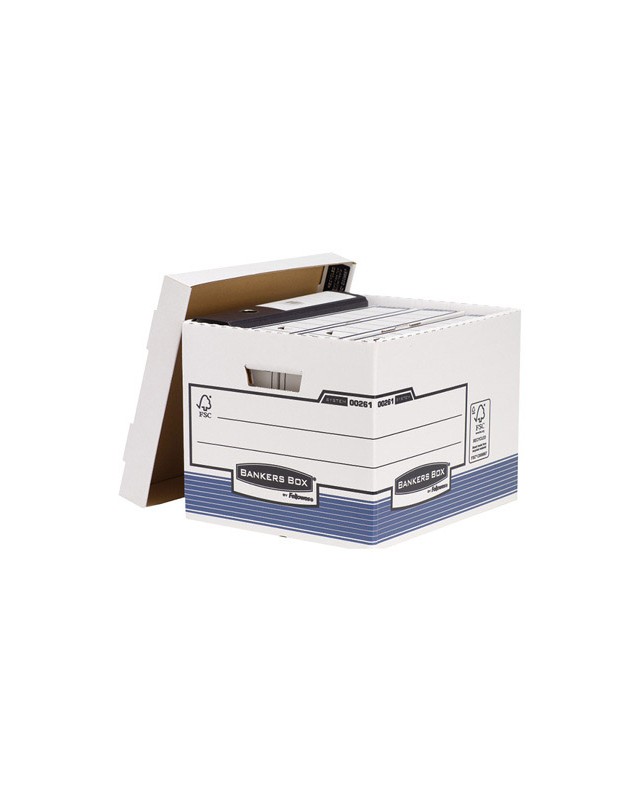 Cajon fellowes carton reciclado para almacenamiento de archivo capacidad 4 cajas de archivo tamaño din a4